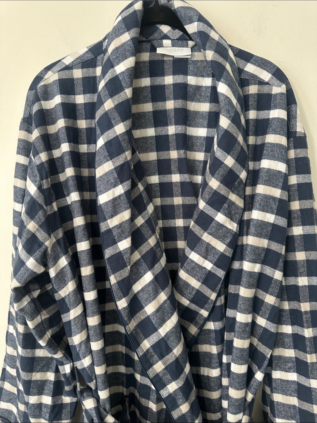 Boll & Branch Plaid Organic Cotton Men’s Robe M — image 2 of 7